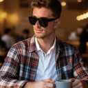 ANDWOOD Fit Over Glasses Polarized Sunglasses for Women Men Oversized Square Shades UV400 Protection