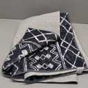 KUTA Boho Runners for Hallways 2x8 Navy Blue Moroccan Washable Runner Rug Non-Slip Vintage Kitchen Rugs Ultra Soft Distressed Geometric Floor Carpet for Bedroom Laundry Living Room