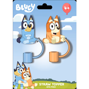 5 x Bluey straw toppers 5 pack 2 count ea