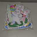 8 Pcs Easter Yard Decorations Outdoor,Easter Egg Decorations for Outside,Bunny Yard Sign with Stakes,Easters Party decor,Outdoor lawn decor Egg and bunny