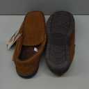 Zigzagger Men's Moccasin Slippers Memory Foam House Shoes, Indoor and Outdoor Warm Loafer Slippers (13, Camel)