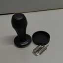 Normcore V4 Coffee Tamper 53.3mm - Spring-loaded Tamper  Barista Espresso Tamper with 15lb / 25lb / 30lbs Replacement Springs - Anodized Aluminum Handle and Stand - Flat Base