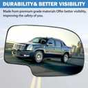 Exterior Passenger Side Heated Mirror Glass Replacement for 2003-2007 Cadillac Escalade, Chevrolet Avalanche, Silverado, Suburban, Tahoe, GMC Sierra, Yukon - Side View Convex Mirror with Turn Signal