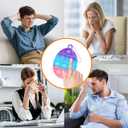 24 Pcs Easter Mini Push Pop Bubble Fidget Toy, Keychain Bubble Pop Desk Toy, Fidget Keychain Relieve Anxiety Stress Pop Fidget Toy