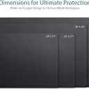 Leather Desk Pad 36" x 20", Vine Creations Office Desk Mat Waterproof Black - Premium Quality - Smooth Mouse Writing Surface - Maximum Protection Dual-Sided Pu Leather Blotter for Desk Office/Home