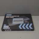 Wireless Keyboard and Mouse Combo, Wave Keys Full-Sized Ergonomic Keyboard with Cushioned Plam Rest, Phone Holder, Comfortable Natural Typing, 2.4G Cordless Set for Computer, Laptop, PC, Mac, Windows (Black)