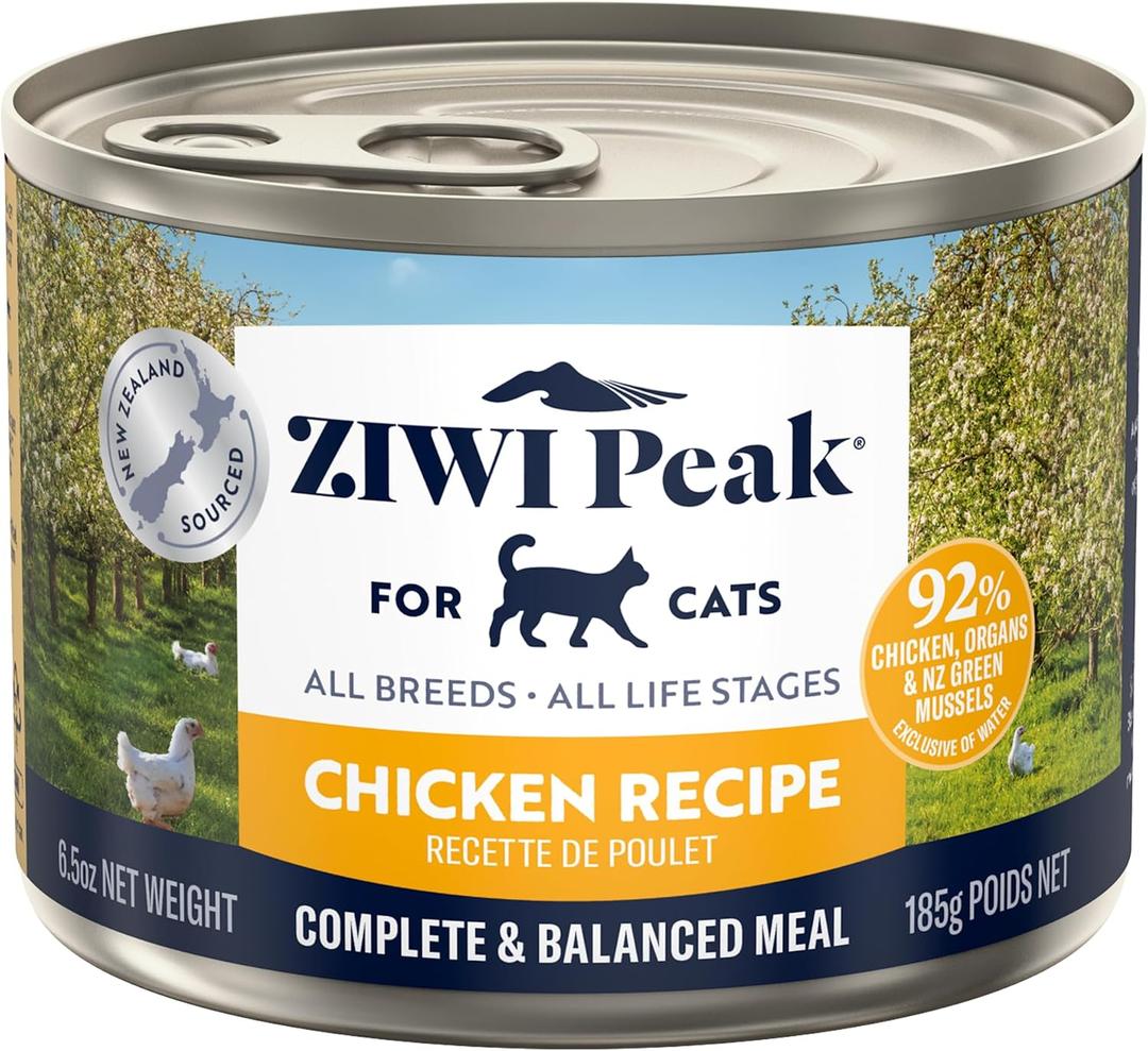 ZIWI Peak Wet Cat Food All Natural, High Protein, Grain Free, Limited Ingredient, with Superfoods (Chicken, Case of 12, 6.5oz Cans) (EXP 10/08/28)