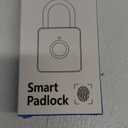 Fingerprint Padlock, Pothunder Smart Padlock, Locker Lock, Combination Lock, Fingerprint Lock with APP Unlock, USB Rechargeable, Suitable for Gym Locker, Door, Locker(Black) (Onyx Black)