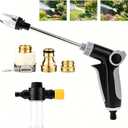 Turn Any Hose Into A High-Pressure Water Cleaning Jet, Heavy Duty Garden Hose Nozzle -High Pressure Hose Nozzle for Car Wash, Patio Cleaning, Pet Shower & Plant Watering