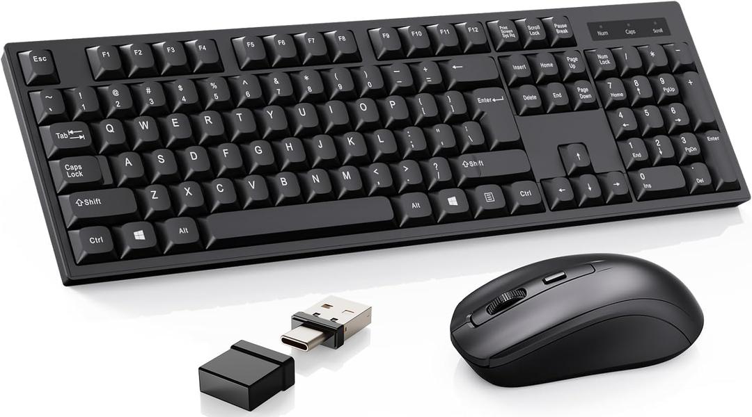 Wireless Keyboard and Mouse Combo,Wireless Keyboard and Mouse for Windows,Android,iPad pro/iPad Air/iPad/iPad Mini,Compatible with PC, Laptop