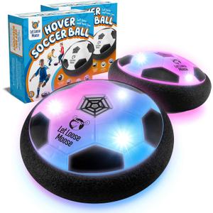 Let Loose Moose Hover Soccer Ball, Set of 2 LED Soccer Ball Toys, Gifts for 8 Year Old Boys, Indoor LED Floating Football for 7 Year Old Kids, Boy Birthday Gifts Age 4-6, 6-8, 8-12 Fun Sport Toy