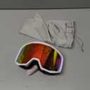 EXP VISION Ski/Snowboard Goggles for Men Women, OTG Snow Goggles Anti Fog UV Protection (A-white Frame Pink)