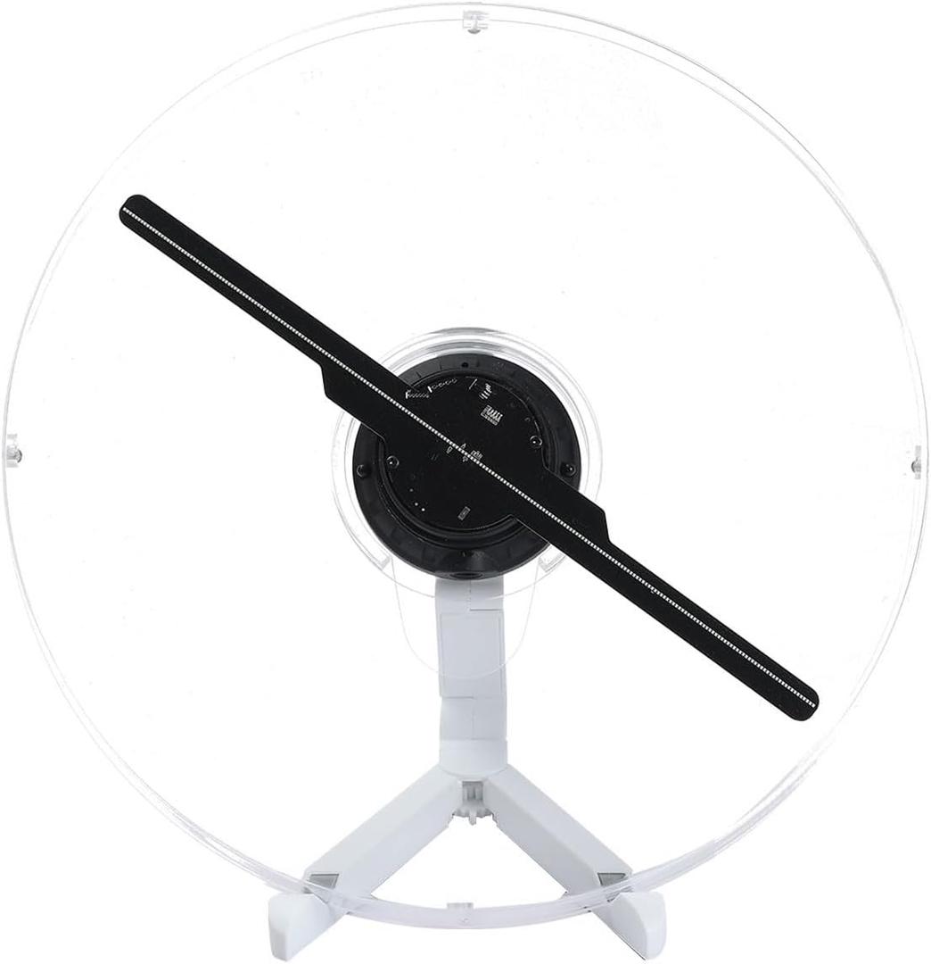 3DHologramFan with Cover,Projector HD LED Advertising Display with Remote and Bluetooth and WiFi,1500+ Video Library and for Business,Bar,Halloween (34CM 3DHologramFan with Cover)