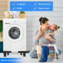 Mini Fridge Stand Adjustable Universal Base with 4 Strong Feet Washer Dryer Pedestal for Small Refrigerator, Portable Compact Washer or Dryer, Black