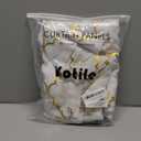 Kotile Gold and White Sheer Curtains 45 Inch Length 2 Panels Set Metallic Moroccan Ogee Print Sheer Kitchen Curtains, Rod Pocket Light Filtering Privacy Short Sheer Window Curtains, W52 x L45 Inch