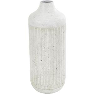 Deco 79 Metal Decorative Vase Textured Centerpiece Vase, Flower Vase for Home Decoration 7" x 7" x 17", Gray (CONVENIENTLY SIZED)