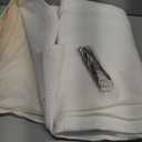 N&Y HOME Waffle Weave Shower Curtain with Snap-in Fabric Liner Set, 12 White Hooks Included - Hotel Style, Waterproof & Washable, Heavyweight Fabric & Mesh Top Window - 71x72, White