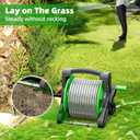 SPECILITE Portable Garden Hose Reel with 75ft Heavy Duty 304 Stainless Steel Water Pipe, Wall Mount Lightweight Winder Combo with Nozzle for Outside, Yard, Patio