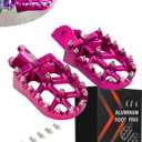 JFG RACING Dirt Bike Foot Pegs,7075 Aluminum CNC Pedals Rests for Surron Light Bee X and S/E Ride Pro S SS SR/CRF150F CRF230F 03-19/CRF250F 19-24/XR150L 15-24/KDX200 83-94-Pink