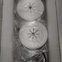 VCELINK in-Wall Cable Management Kit, Wall Cord Hider for TV/Coaxial/HDMI/Speaker Cords, Includes 2 Pass Throughs, Locking Brackets and Hole Saw Drill Attachment (Rubber-Small Size, White)