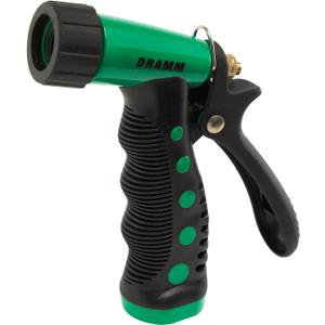 Dramm ColorStorm Premium Pistol Spray Nozzle  Heavy-Duty Adjustable Garden Hose Sprayer with Ergonomic Grip & Variable Water Patterns for Garden, Car, Deck, and Outdoor Cleaning  Green (No Size (Single))