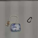 Coralogo for AirPods 2nd/1st Case with Pearl Keychain - Cute Women Glitter Shell Design Cover Girls Girly Pretty Stylish Kawaii Girlish Protective for Apple for AirPods 1/for Airpods 2 Case, Castle (Butterfly)