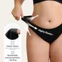 Camel Toe Cover Thong/Camel Toe Concealer Underwear/CamelToe Hider Built in Crotch Panel to Hide Feminine Lines (Black, S)