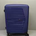 GinzaTravel Luggage 3 Piece Set Suitcase Spinner Hardshell Lightweight TSA Lock, Expandable Luggage Sets with PP Material (Navy Blue)