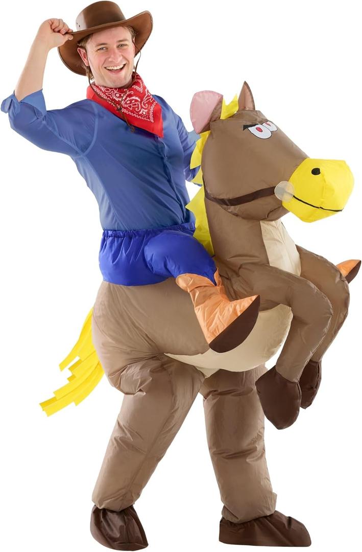 Morph Inflatable Horse Costume Adult, Blowup Riding Horse Costume, Halloween Costumes For Men, One Size