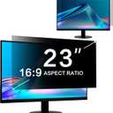 ZOEGAA 23 Inch Computer Privacy Screen Filter for 16:9 Widescreen Computer Monitor 20.06"x11.3" - Computer Screen Privacy Shield and Anti Blue Light Anti Glare Protector