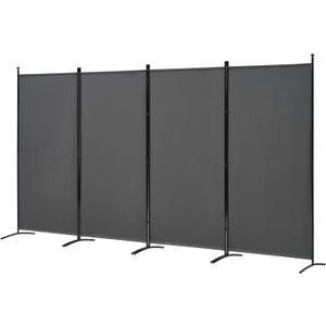 Spurgehom 4 Panel Room Divider Folding Privacy Screen, Freestanding Fabric Partition Portable Room Partition Wall Dividers for Home Office Room Restaurant, 136" W X 72" H (Grey) Spurgehom 4 Panel Room Divider Folding Privacy Screen, Freestanding Fabric Partition Portable Room Partition Wall Dividers for Home Office Room Restaurant, 136" W X 72" H (Grey)