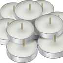 3 x 10 Pack Tea Candles Wedding Party and Home Decoration Votive Parties Tealight Small Wishing Bulk with 1.5-2 Hours Extended Burn Time Mini for Birthday Emergency Family (White)