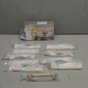 Amerdeco 10 Pack Brushed Brass Cabinet Pulls 5 Inch(128mm) Hole Center Cabinet Hardware Gold Kitchen Cabinet Handles for Bathroom Drawer Pulls Dresser Pulls ZH0014.