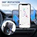 2 x FBB Phone Mount for Car, Air Vent Car Phone Holder with Metal Hook, One-Handed Operation 360 Rotation Cradle Compatible with 4-7 inch iPhone Samsung and Other Smartphones (Dark Black)