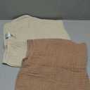 Yoofoss Hooded Baby Towels for Newborn 2 Pack 100% Muslin Organic Cotton Baby Bath Towel with Hood for Babies, Infant, Toddler and Kids, 32x32Inch, Soft and Absorbent Newborn Essential, Beige & Coffee