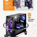 Computer Tower Stand, Adjustable Mobile CPU Stand with Rolling Caster Wheels, Premium PC Tower Stand Holder for Floor Carpet Gaming PC Case