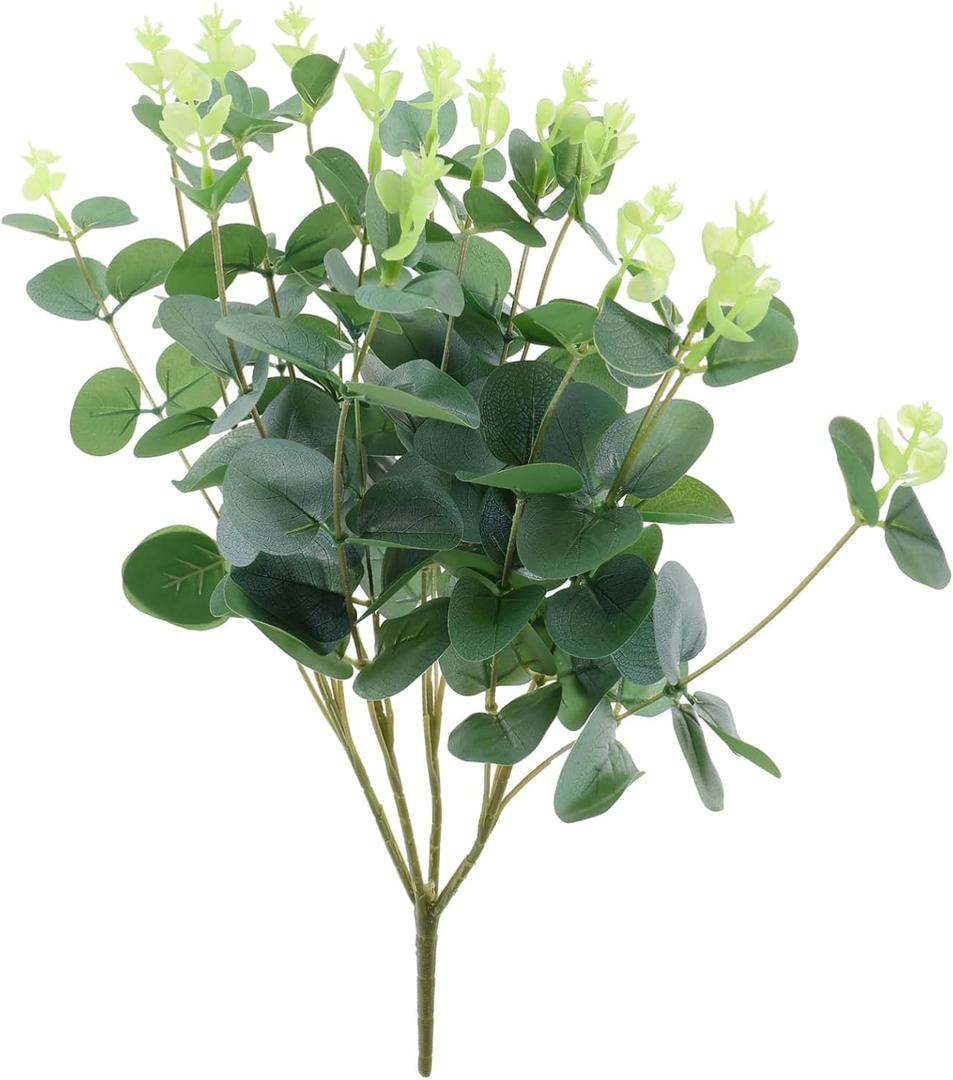 Zerodeko Fake Eucalyptus Stem Vase Filling Artificial Eucalyptus Picks Green Vines Decorations Perfect for Home Wedding Decor
