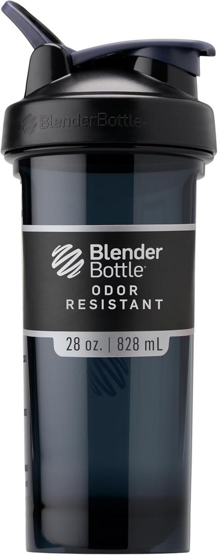BlenderBottle Shaker Bottle Pro Series Perfect for Protein Shakes and Pre Workout, 28-Ounce, Black (Pack of 1)