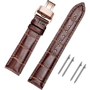 Moran Quick Release Leather Watch Bands Deployment Butterfly Buckle 18mm 20mm 22mm 24mm Blue Black Brown Calfskin Replacement Watch Strap for Men & Women Moran Quick Release Leather Watch Bands Deployment Butterfly Buckle 18mm 20mm 22mm 24mm Blue Black Brown Calfskin Replacement Watch Strap for Men & Women