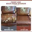 Leather Repair Patch Tape Kit, Self-Adhesive Leather & Vinyl Repair for Furniture, Couch, Sofa, Car Seats, Office Chair - 30inx16in (Red)