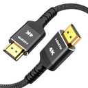 Highwings High-Speed 25 FT HDMI Cable, 18Gbps 2.0 Braided HDMI Cord, 4K HDR, HDR10, HDCP 2.2, ARC, Compatible with Roku TV/HDTV/PS5/Blu-ray (Black)