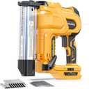 Cordless 2" Brad Nailer for Dewalt 20V Battery (No Battery), 2-in-1 Electric Nail Gun/Staple Gun, 18 Gauge Nail Gun Battery Powered with 1000 Nails for Wood Carpentry, Adjustable Depth, 2 Modes