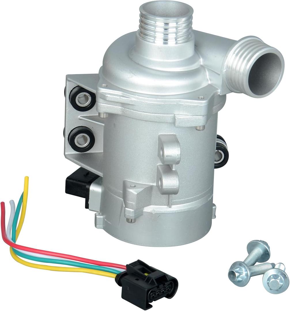 11517586925 Electric Engine Water Pump with Bolts Plug Compatible with BMW X3 X5 Z4 128i 325i 325xi 328i 328xi 330i 330xi 525i 525xi 528i 528xi 530i Replace OE 11517521584 11517546994