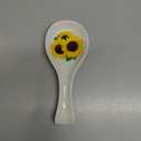 Sunflower Spoon Rest Holder for Stove Top Ceramic Yellow Utensil Spoon Holder Decoration Gift for Mother's Day Kitchen Sunflower Accessories Housewarming Gift, Funny Summer Decoration for Coffee Bar