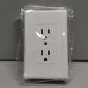 TayMac MW2500W Single-Gang Wallplate Non-Metallic Decorator Cover One Grounded Duplex, White Smooth(Pack of 5)