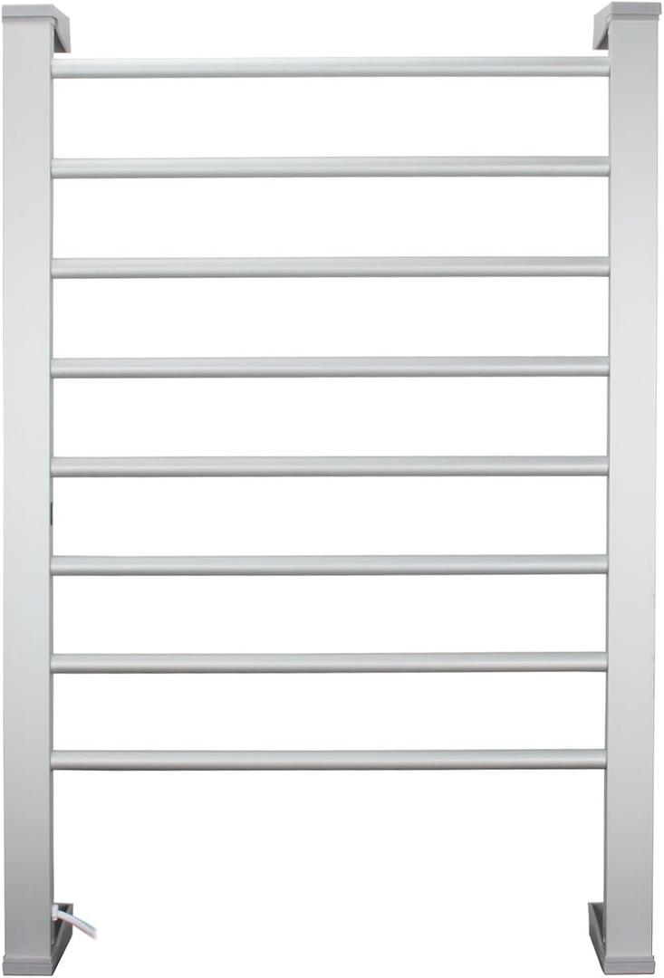 Heated Towel Rack with Timer, 8-Bar Electric Towel Warmer for Bathroom, Fast Heating Towel Dryer Freestanding or Wall Mount, Auto Shut-Off, Space-Saving Design