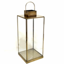 HD Designs Glass Lanter - Gold - 21in