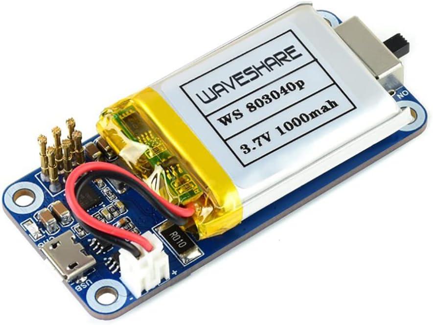 UPS HAT (C) for Raspberry Pi Zero Boards, Provides 5V Uninterruptible Stable Power with Pogo Pin Connector