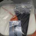 Chair Cushions for Dining Chairs, 2" Thick Seat Cushions for Kitchen Chairs, D-Shaped Chair Pads with Washable Cover, Ties and Non Slip Backing, 17'' x 16'', Set of 2, Orange