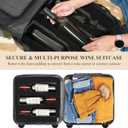 wine luggage 6-Bottle Airline Approved Wine Suitcase, TSA-Friendly Carry-On Luggage with Shockproof Foam | Compact, Lightweight Hard Shell Travel Case for Secure Airplane Transport